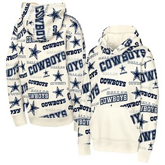 Youth Outerstuff Cream Dallas Cowboys Shake & Bake Hoodie
