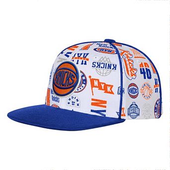 Youth Outerstuff White New York Knicks Piped Up Snapback Hat