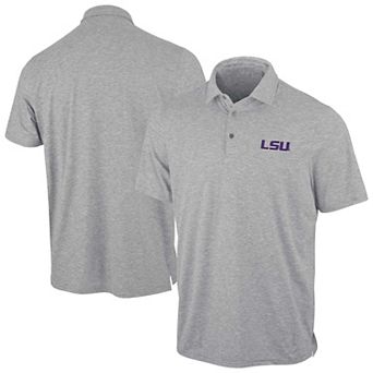 Men's Antigua Heather Gray LSU Tigers Static Polo