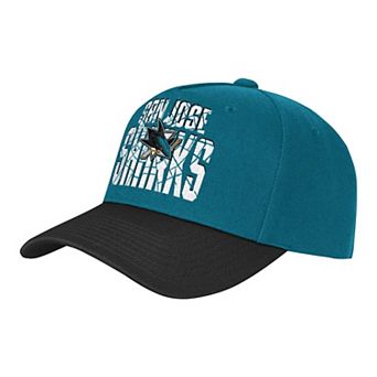 Youth Outerstuff Teal/Black San Jose Sharks Ice Breaker Adjustable Hat
