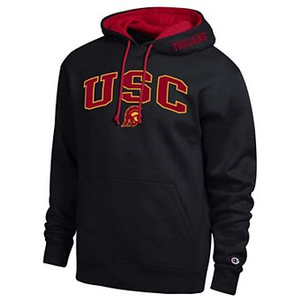 Men's Champion Black USC Trojans Arch Tackle Twill Hoodie