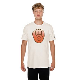 Men's New Era Natural Milwaukee Brewers Pumpkin Spice T-Shirt