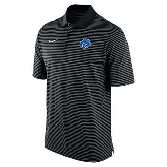Men's Nike Black Boise State Broncos Dri-FIT Tour Stripe Polo