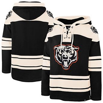 Men's '47 Black Chicago Bears Superior Lacer Hoodie