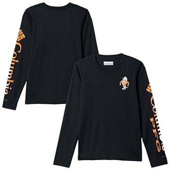 Youth Columbia Black Tennessee Volunteers Terminal Tackle Long Sleeve T-Shirt