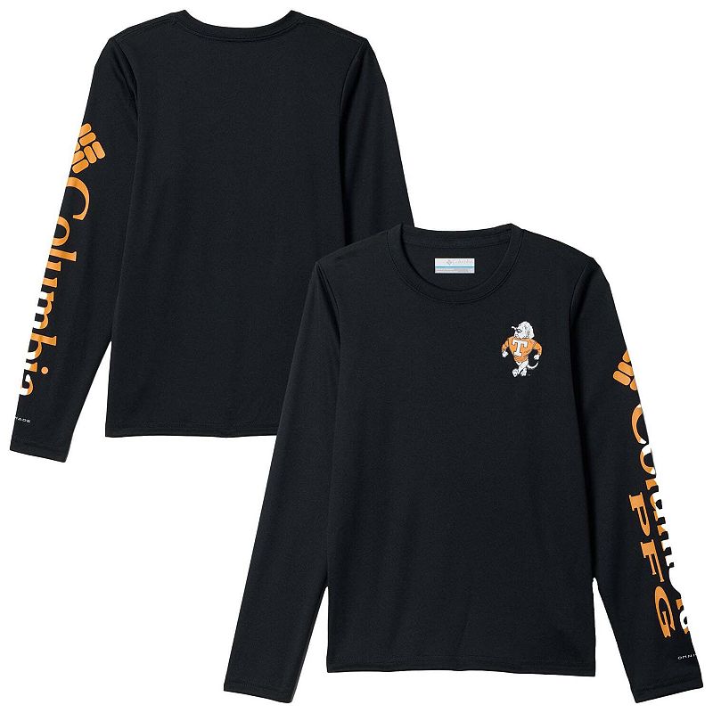 Columbia Black Tennessee Volunteers Terminal Tackle Long Sleeve T-Shirt, Kids Unisex
