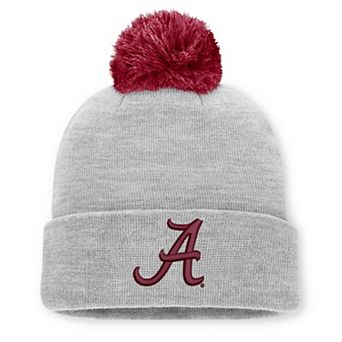 Unisex Nike Heather Gray Alabama Crimson Tide Primetime Script Cuffed Knit Hat with Pom