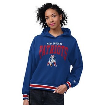 Women's Starter Royal New England Patriots Vintage Home Plate Hoodie