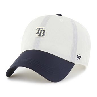 Unisex '47 White/Navy Tampa Bay Rays Modernia Clean Up Adjustable Hat