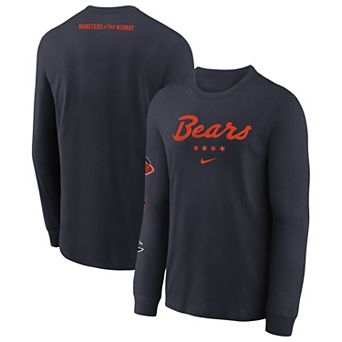 Youth Nike Navy Chicago Bears 2026 Rivalries Collection Max90 Long Sleeve T-Shirt
