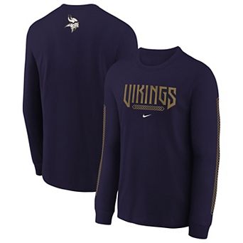 Youth Nike Purple Minnesota Vikings 2026 Rivalries Collection Max90 Long Sleeve T-Shirt
