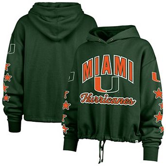 Women's '47 Green Miami Hurricanes Starry Eyed Venice Pullover Hoodie