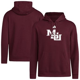 Men's adidas Maroon Mississippi State Bulldogs Interlock Logo Fleece Pullover Hoodie