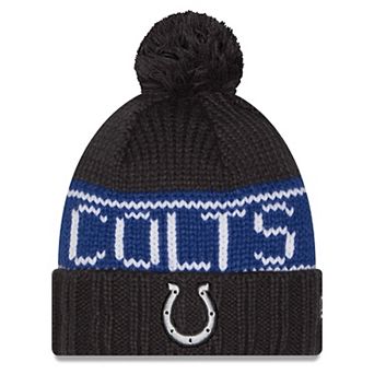 Women's New Era Anthracite Indianapolis Colts 2026 Rivalries Collection Cuffed Knit Hat with Pom