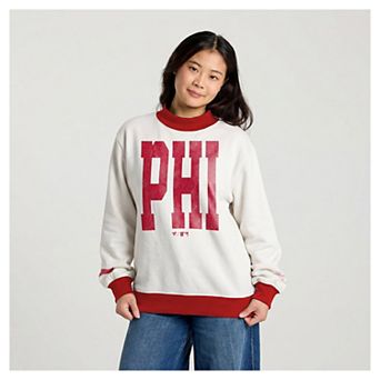 Women's Fanatics Cream Philadelphia Phillies City Abbreviation Sweatshirt