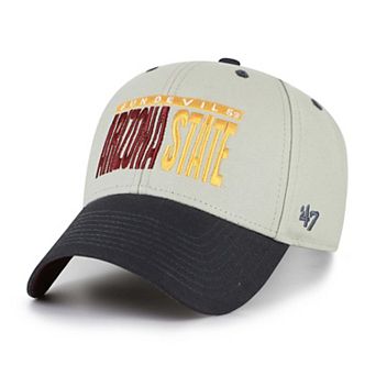 Unisex '47 Gray/Black Arizona State Sun Devils Half Block Text MVP Adjustable Hat
