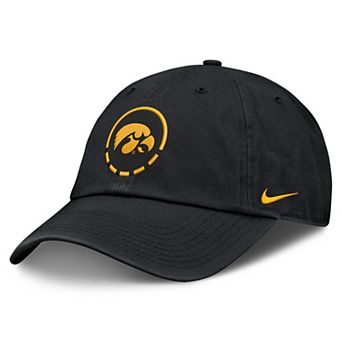 Men's Nike Black Iowa Hawkeyes Primetime Basketball Club Adjustable Hat