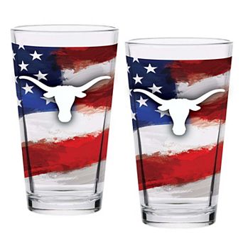 Texas Longhorns Two-Pack 16oz. Americana Pint Glass Set