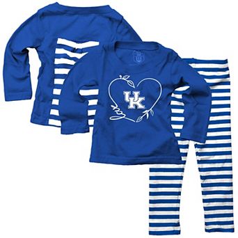Girls Infant Wes & Willy Royal Kentucky Wildcats Long Sleeve Top and Pant Set