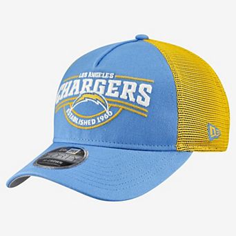 Men's New Era Powder Blue Los Angeles Chargers A-Frame 9FORTY Adjustable Hat