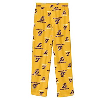 Youth Outerstuff Gold Los Angeles Lakers Printed Pajama Pants