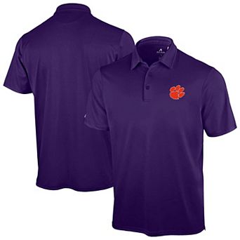 Men's Antigua Purple Clemson Tigers Unshakeable Solid Polo