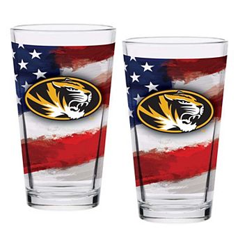 Missouri Tigers Two-Pack 16oz. Americana Pint Glass Set