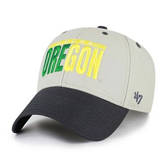 Unisex '47 Gray/Black Oregon Ducks Half Block Text MVP Adjustable Hat