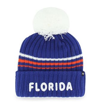Women's '47 Royal Florida Gators Seasonal Fuzzy Script Big Pom Knit Hat