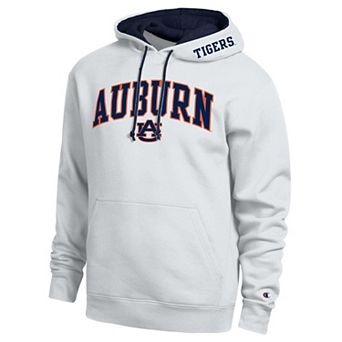 Men's Champion White Auburn Tigers Arch Tackle Twill Hoodie