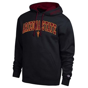 Men's Champion Black Arizona State Sun Devils Arch Tackle Twill Hoodie