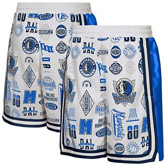Youth Outerstuff White Dallas Mavericks Ball Hog Dazzle Basketball Short