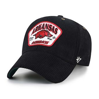 Unisex '47 Black Arkansas Razorbacks Accordia Corduroy MVP Adjustable Hat
