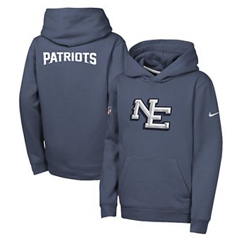 Youth Nike Blue New England Patriots Rivalries Collection Sideline Club Fleece Pullover Hoodie