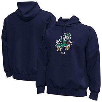 Men's Under Armour Navy Notre Dame Fighting Irish Core Icon Fleece Pullover Hoodie