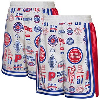 Youth Outerstuff White Detroit Pistons Ball Hog Dazzle Basketball Short