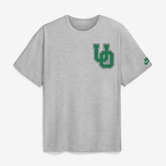 Men's Nike Heather Gray Oregon Ducks Legacy Logo Max90 T-Shirt