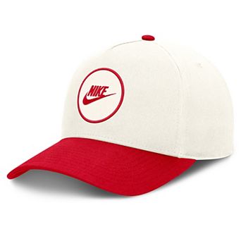 Unisex Nike White/Red Georgia Bulldogs Rise Side Logo A-Frame Adjustable Hat