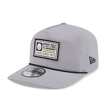 Men's New Era Gray Pittsburgh Steelers Patch 19TWENTY Adjustable Hat