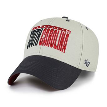 Unisex '47 Gray/Black South Carolina Gamecocks Half Block Text MVP Adjustable Hat