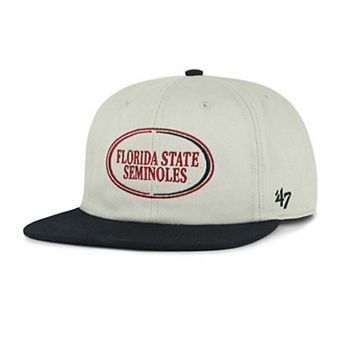Unisex '47 Gray/Black Florida State Seminoles Ovalcrest Captain Snapback Hat