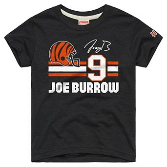 Youth Homage Joe Burrow Charcoal Cincinnati Bengals Remix Signature Tri-Blend T-Shirt