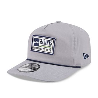 Men's New Era Gray Seattle Seahawks Patch 19TWENTY Adjustable Hat