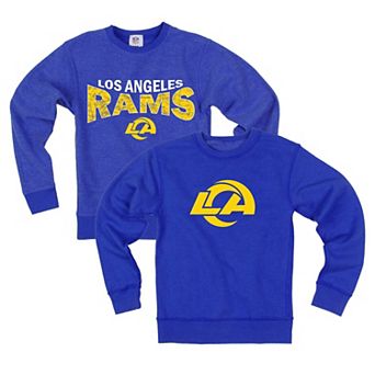 Youth Wes & Willy Royal Los Angeles Rams Reversible Fleece Sweatshirt