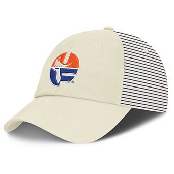 Men's Nike White Florida Gators Vault Logo Striped Club Adjustable Hat