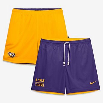 Men's Nike Purple/Gold LSU Tigers Courtside Reversible Dri-FIT Shorts