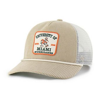 Unisex '47 Khaki Miami Hurricanes Cordlandia Hitch Adjustable Hat