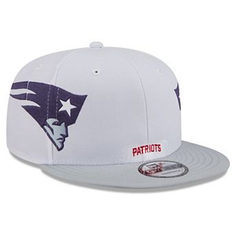 Men's New Era White New England Patriots Rivalries Collection Fan Pack Helmet 9FIFTY Snapback Hat