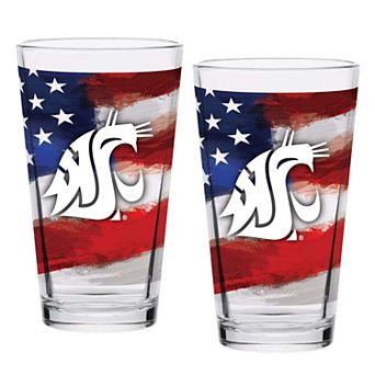 Washington State Cougars Two-Pack 16oz. Americana Pint Glass Set