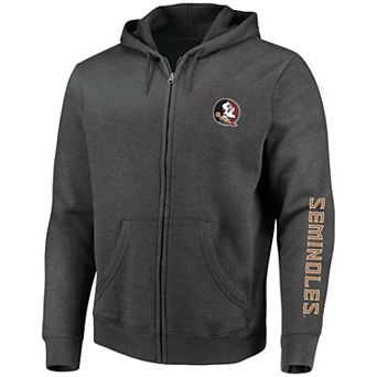 Men's Profile Heather Charcoal Florida State Seminoles Big & Tall Full-Zip Hoodie